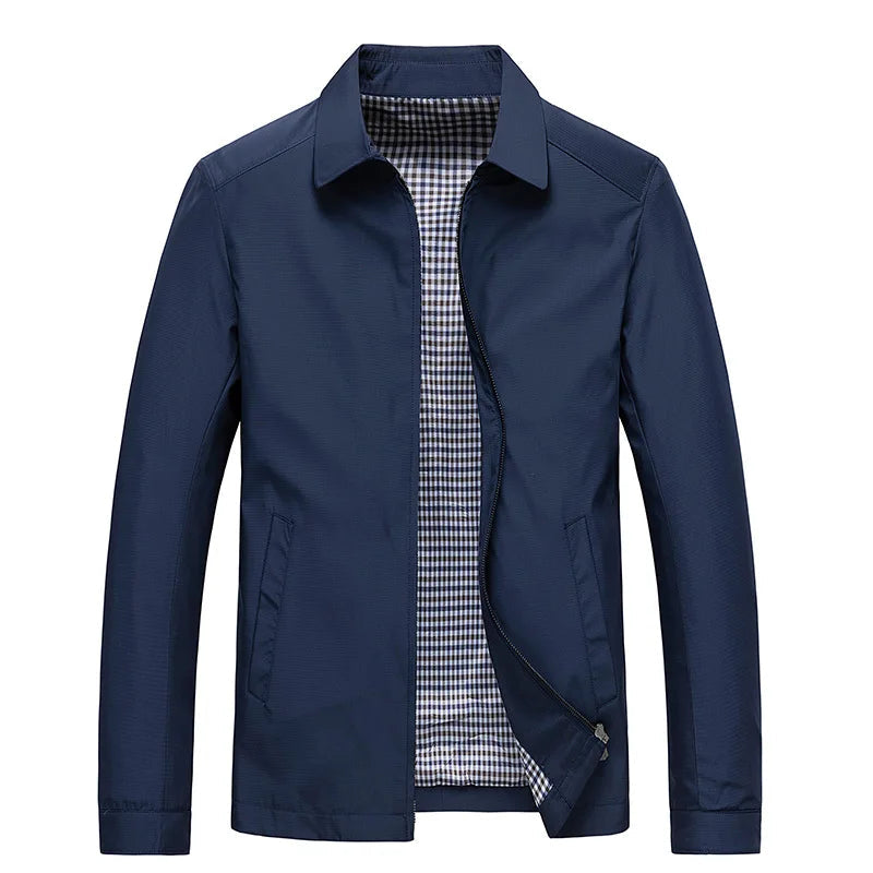 Veste homme casual minimaliste zippée coupe détendue quotidien