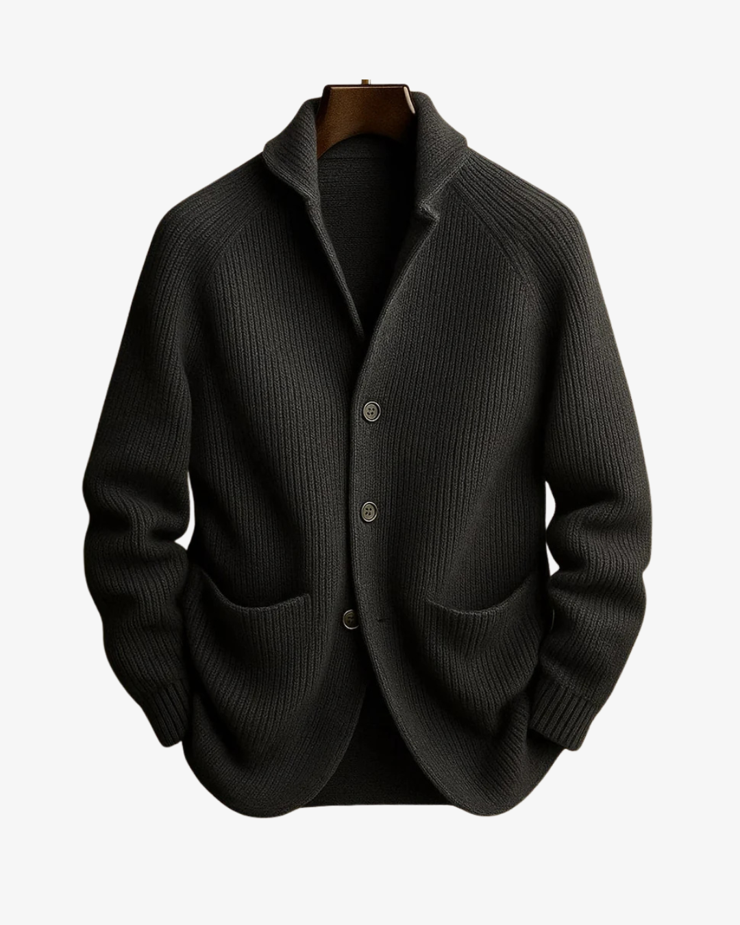 Cardigan homme boutonné maille structurée tailleur soigné