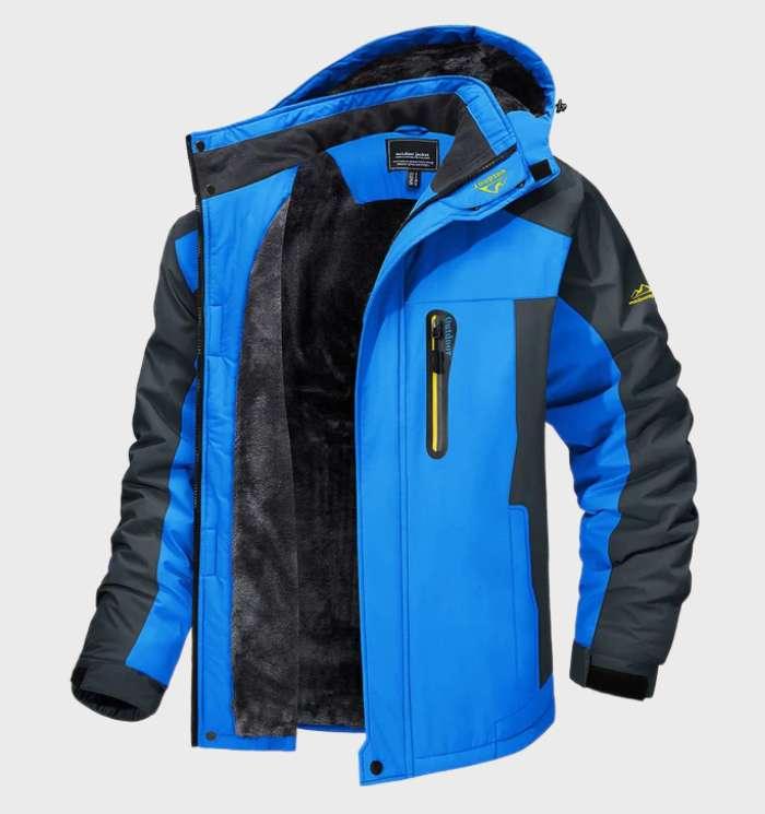 Pánská nepromokavá fleecová bunda Logan s kapucí, hřejivá, outdoorová