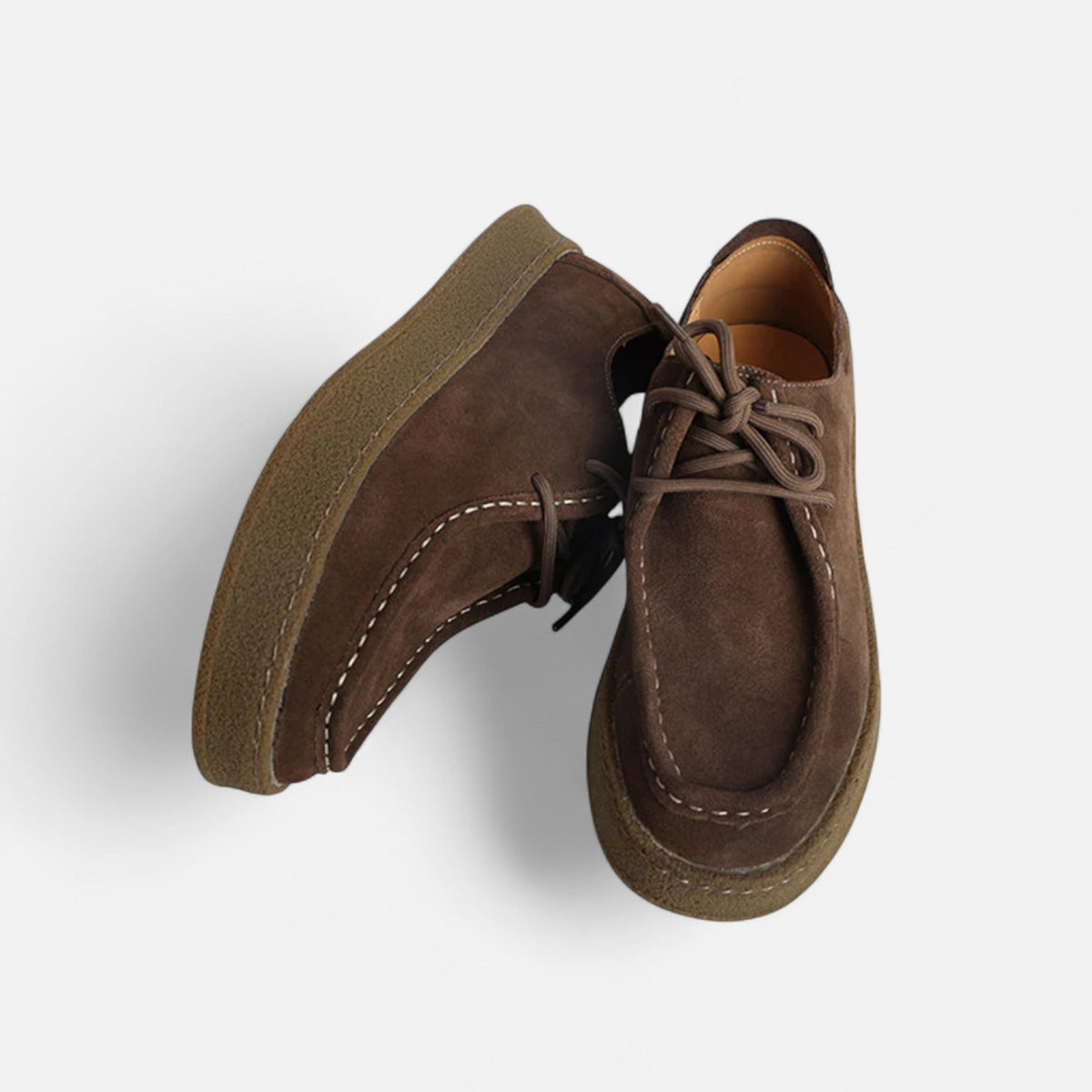Zapatos Oxford de ante para hombre, de corte refinado y confección artesanal