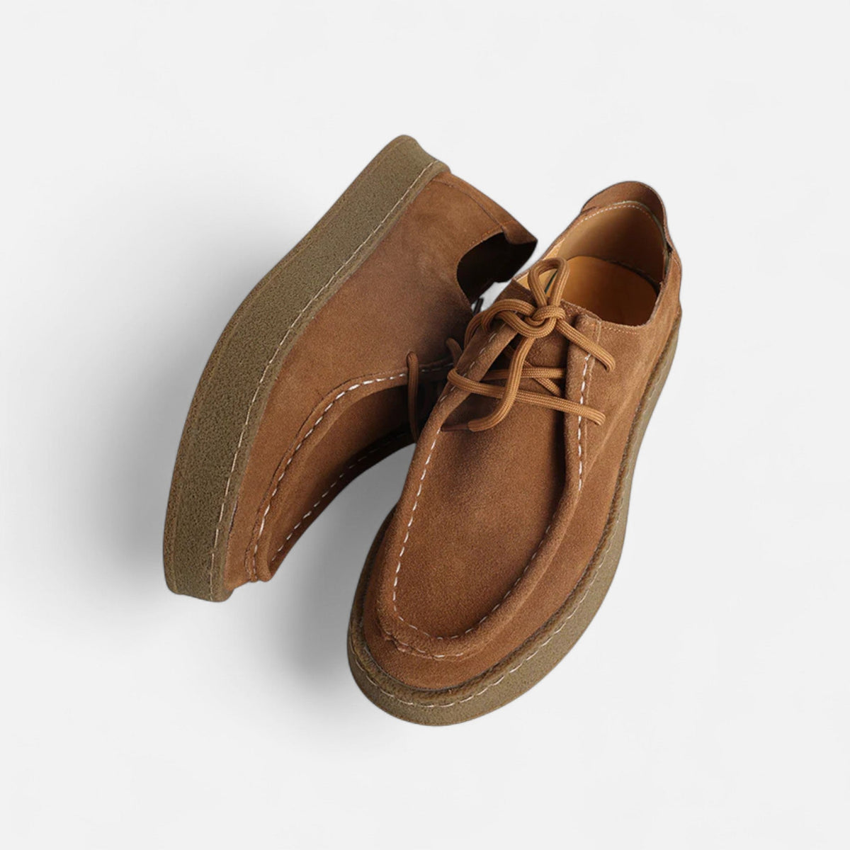 Zapatos Oxford de ante para hombre, de corte refinado y confección artesanal