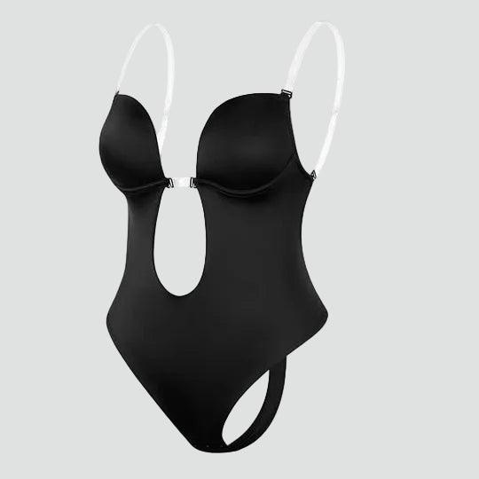 Body modellante da donna con scollo profondo, che scolpisce la silhouette e leviga le forme