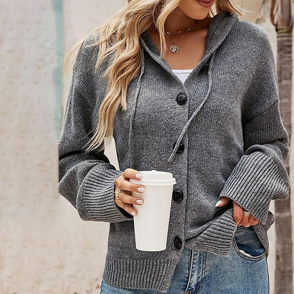 Sweat à capuche femme uni coton confortable quotidien décontracté