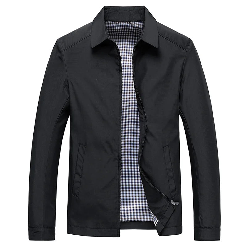 Veste homme casual minimaliste zippée coupe détendue quotidien