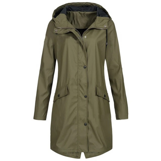 Giacca a vento da donna con cappuccio, pratica e leggera, per l’outdoor