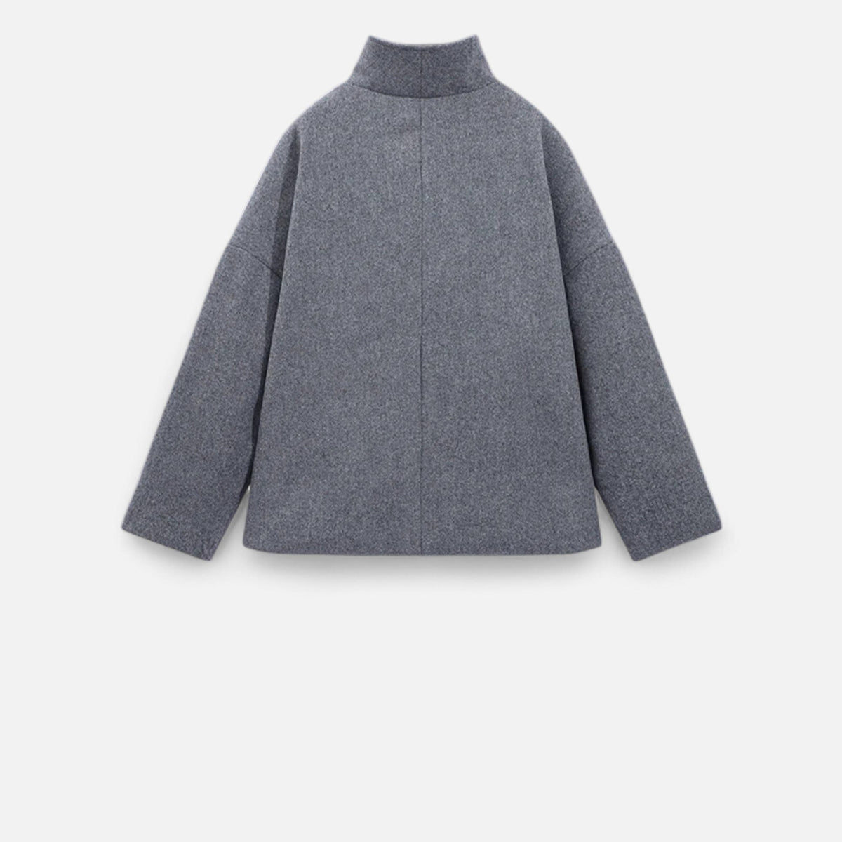 Manteau court femme col montant chic structuré hiver