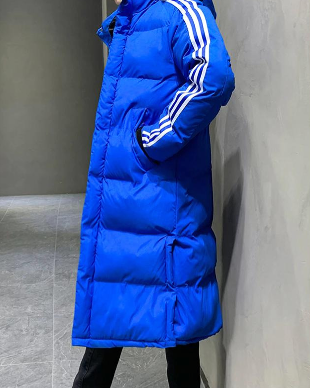 Manteau long homme capuche protection hivernale maximale