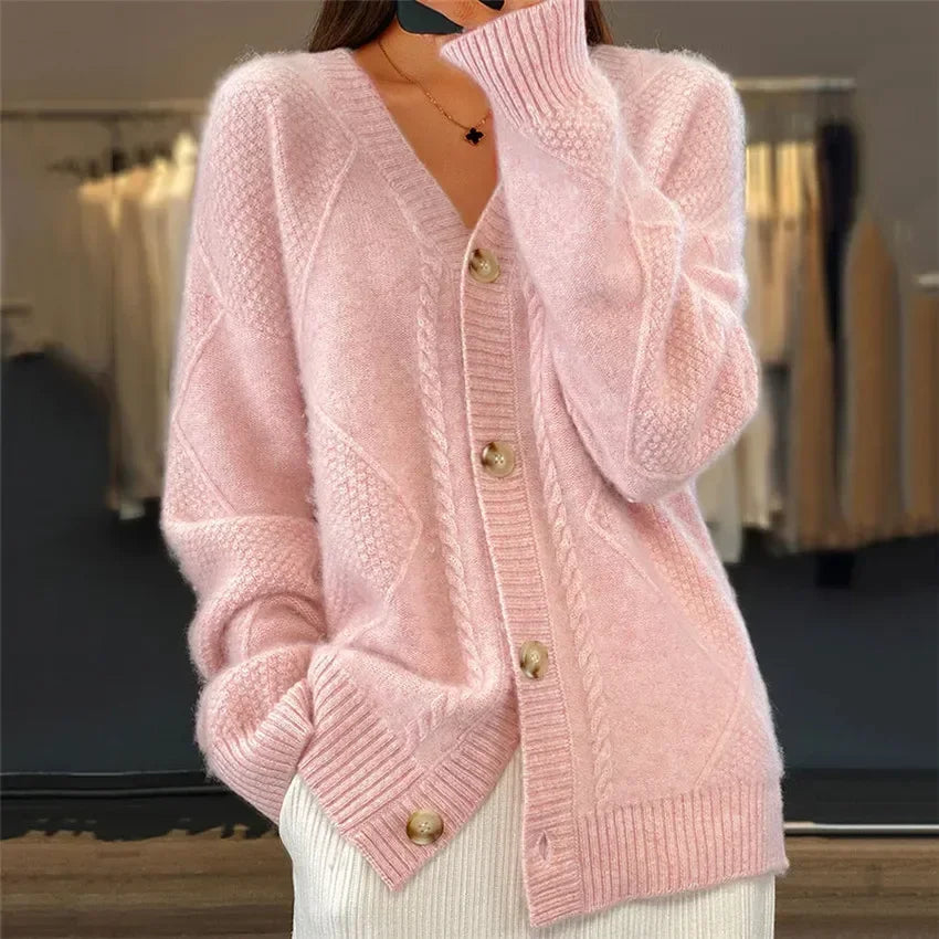 Gilet en Maille Fine Encolure en V pour Femme