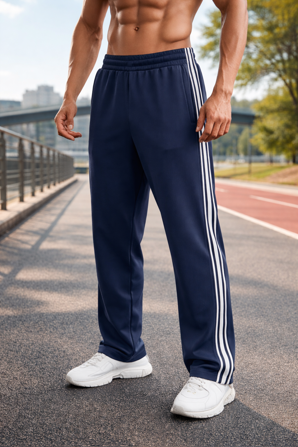 Pantalón deportivo ligero para hombre, con cordón, transpirable, para entrenar