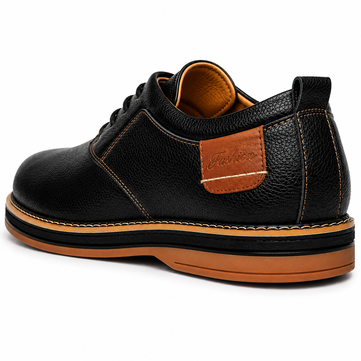 Men's handmade leather shoes with premium artisanal stitching