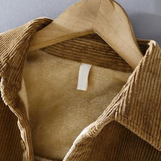 Chaqueta de pana cálida para hombre Peter, abotonada para el invierno