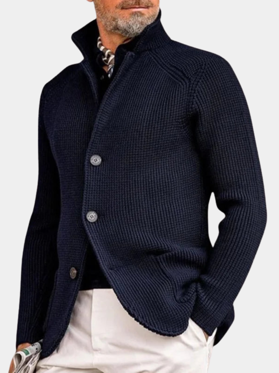 Cardigan homme maille intemporelle col V élégance raffinée