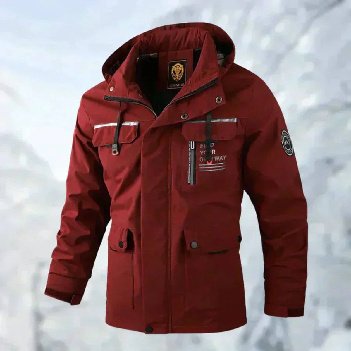 Chaqueta funcional impermeable y cortavientos para hombre, ideal para actividades al aire libre