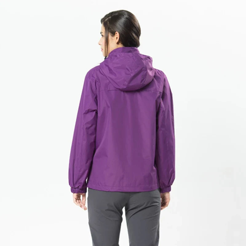 Veste randonnée femme imperméable capuche amovible respirante