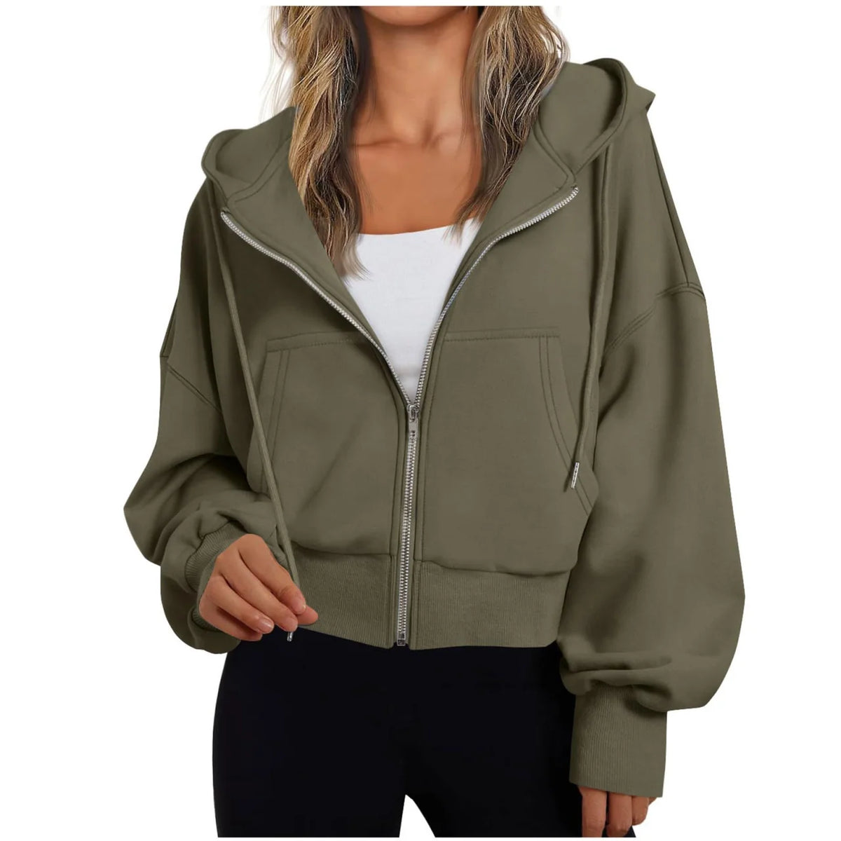 Women's full-zip hoodie with fleece lining