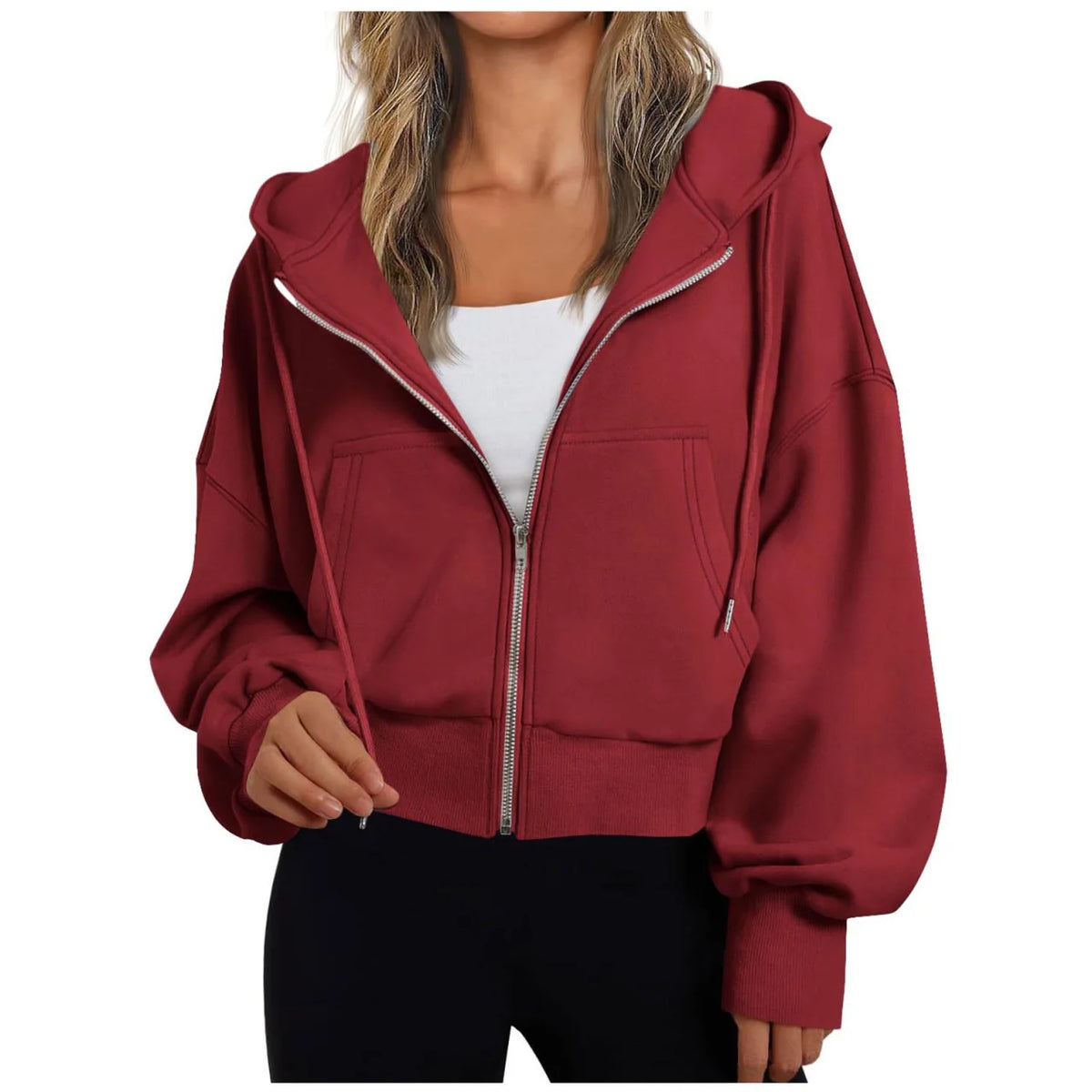 Women's full-zip hoodie with fleece lining