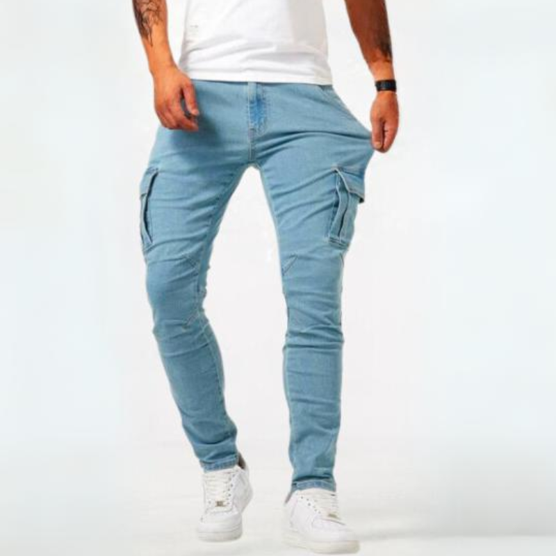 Vaqueros elásticos ultracómodos para hombre, de corte informal