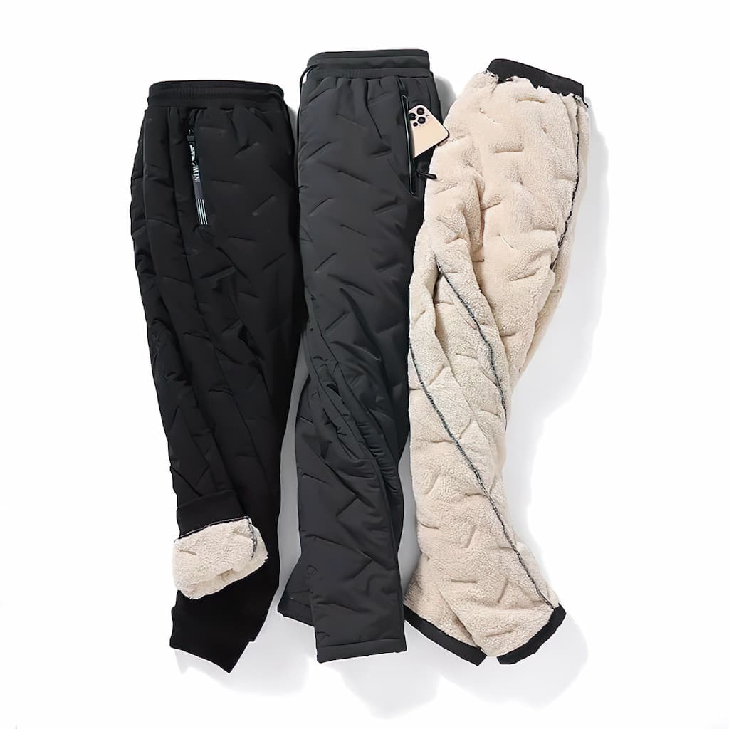 Women's waterproof fleece-lined thermal pants with pockets, Leila