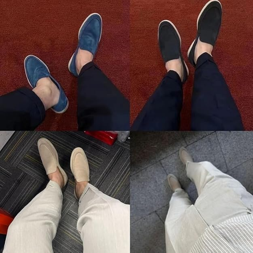 Pánské kožené mokasíny bez tkaniček, ležérní a elegantní do kanceláře