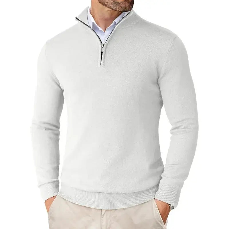 Jersey clásico con media cremallera para hombre, cómodo y elegante para toda ocasión