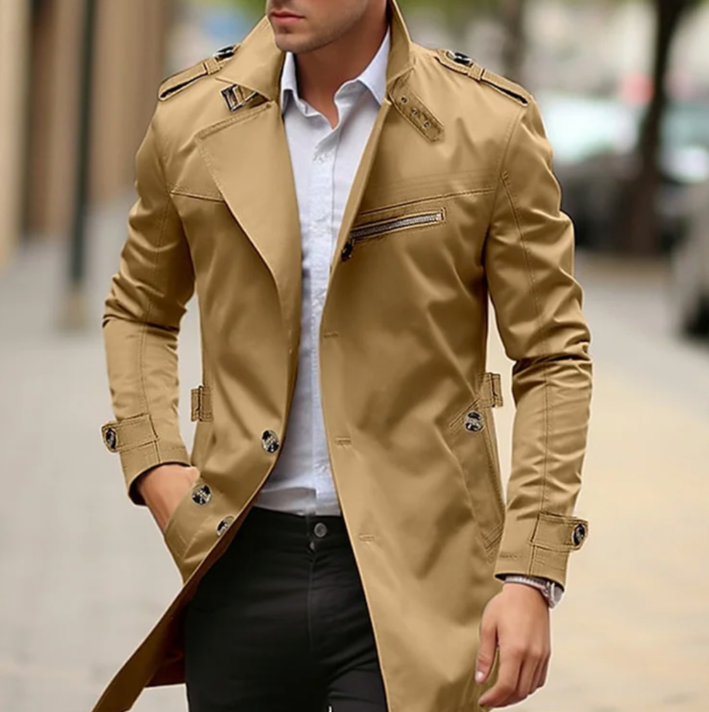 Trench homme urbain élégant coupe moderne mi-saison Jules