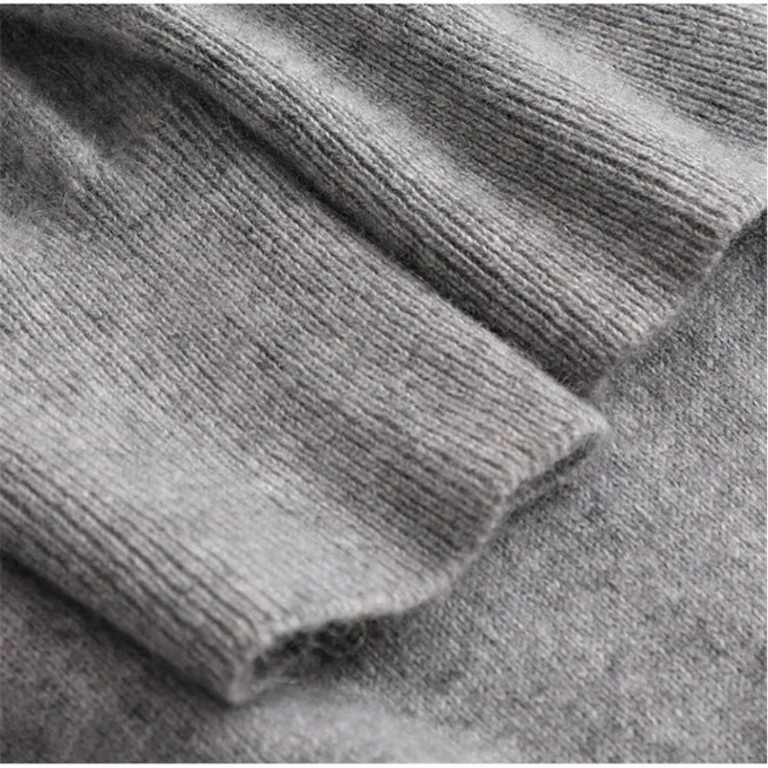 Maglione da uomo lavorato a maglia, girocollo classico e bordi a coste, per l’inverno