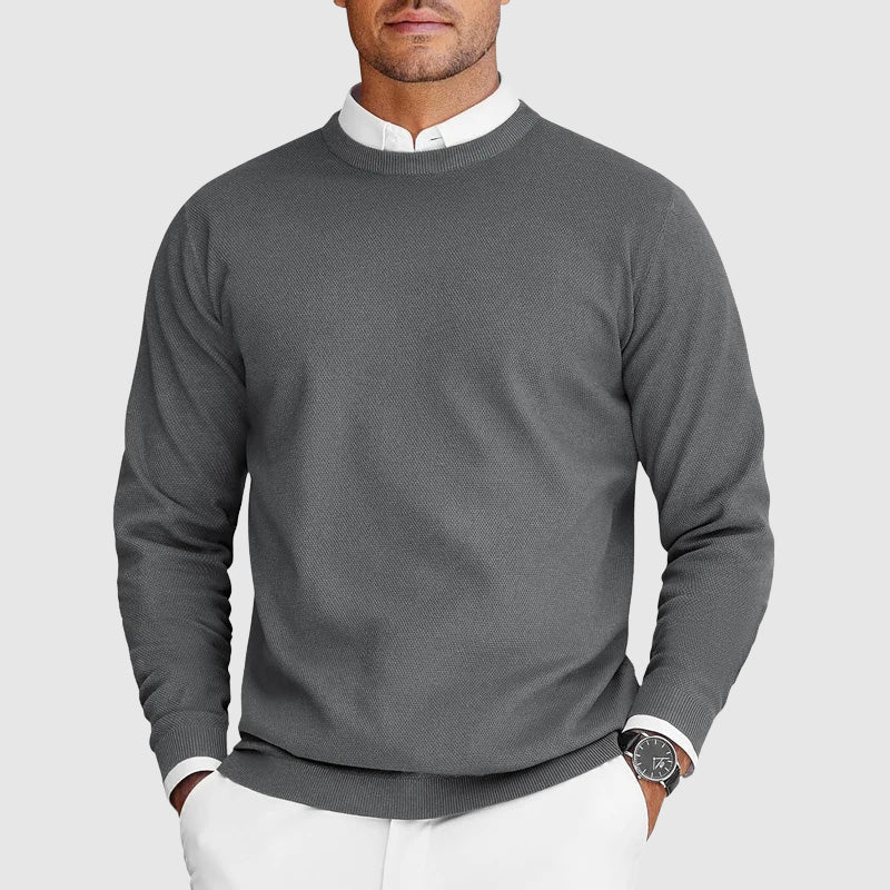 Jersey intemporal y versátil para hombre, de punto cómodo para el día a día