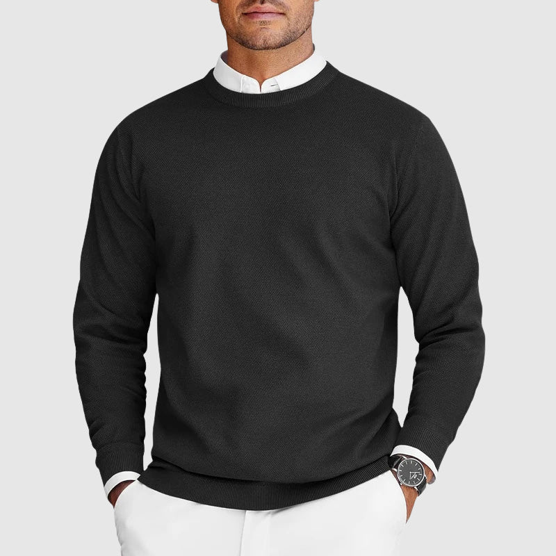 Jersey intemporal y versátil para hombre, de punto cómodo para el día a día