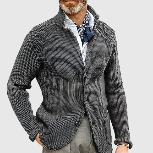 Cardigan homme maille intemporelle col V élégance raffinée