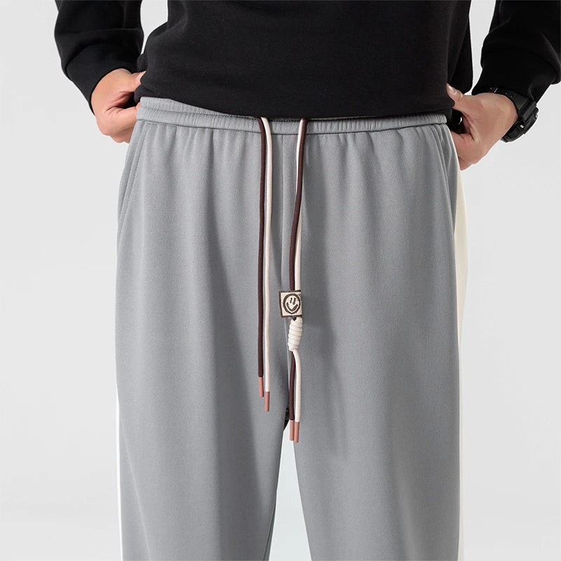 Pantalón ligero y transpirable para hombre, de corte holgado, con bolsillos, para estar en casa