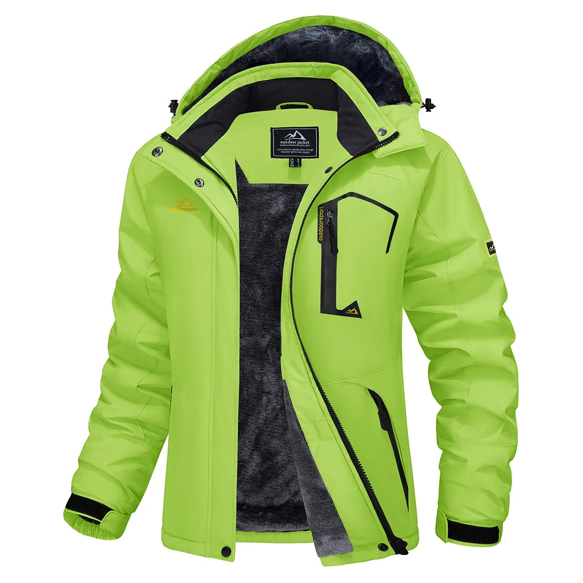 Parka femme imperméable doublure polaire capuche intégrée coupe-vent