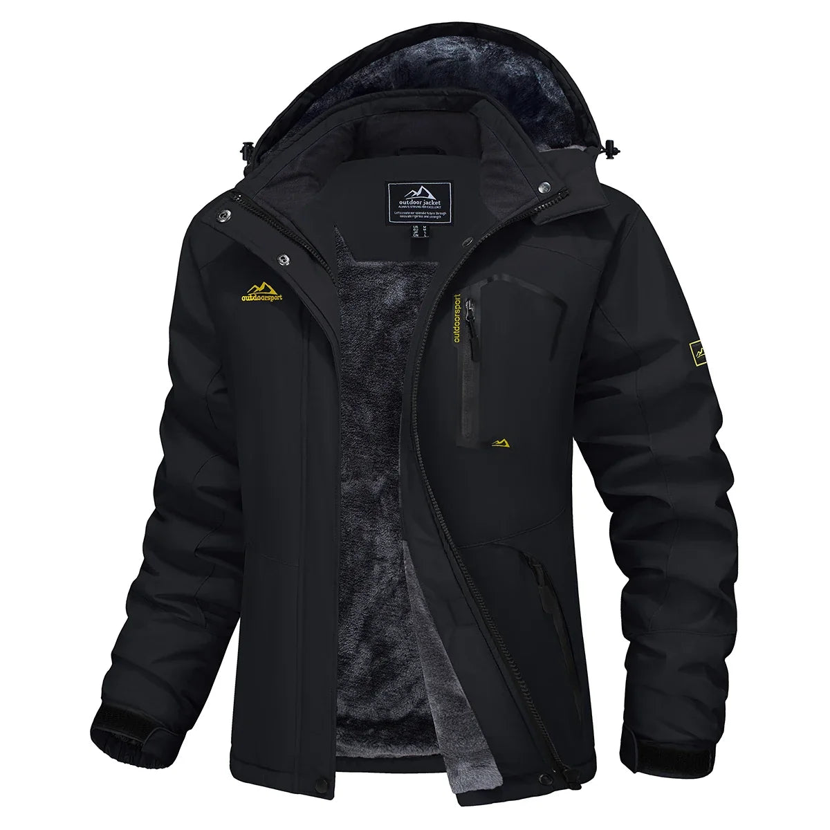 Parka femme imperméable doublure polaire capuche intégrée coupe-vent