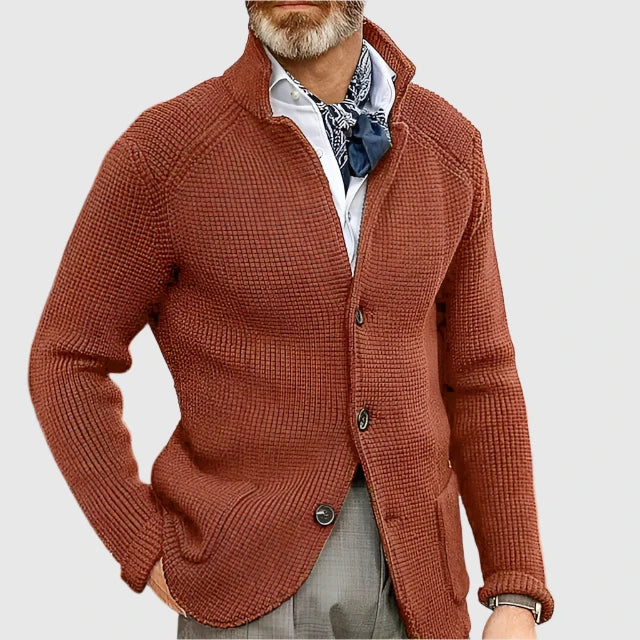 Cardigan homme maille intemporelle col V élégance raffinée