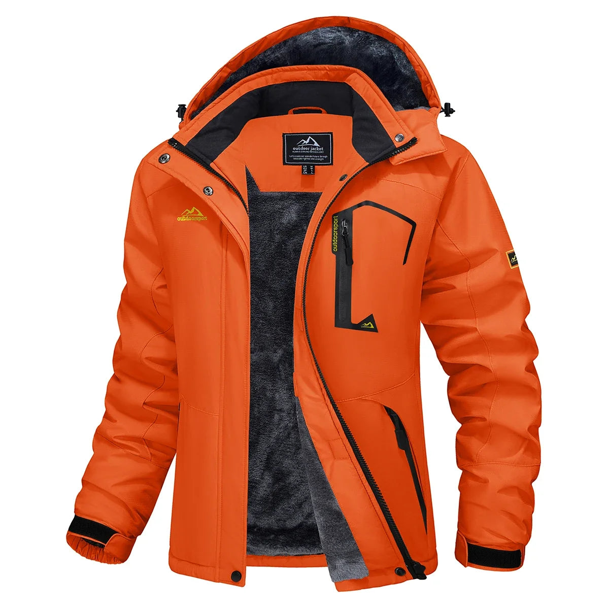 Parka femme imperméable doublure polaire capuche intégrée coupe-vent