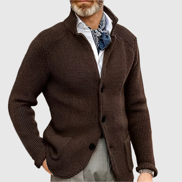 Cardigan homme maille intemporelle col V élégance raffinée