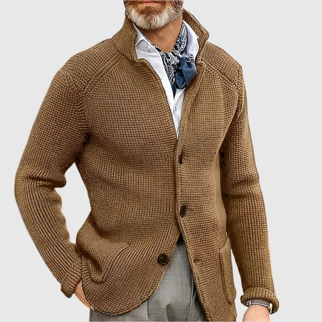 Cardigan homme maille intemporelle col V élégance raffinée