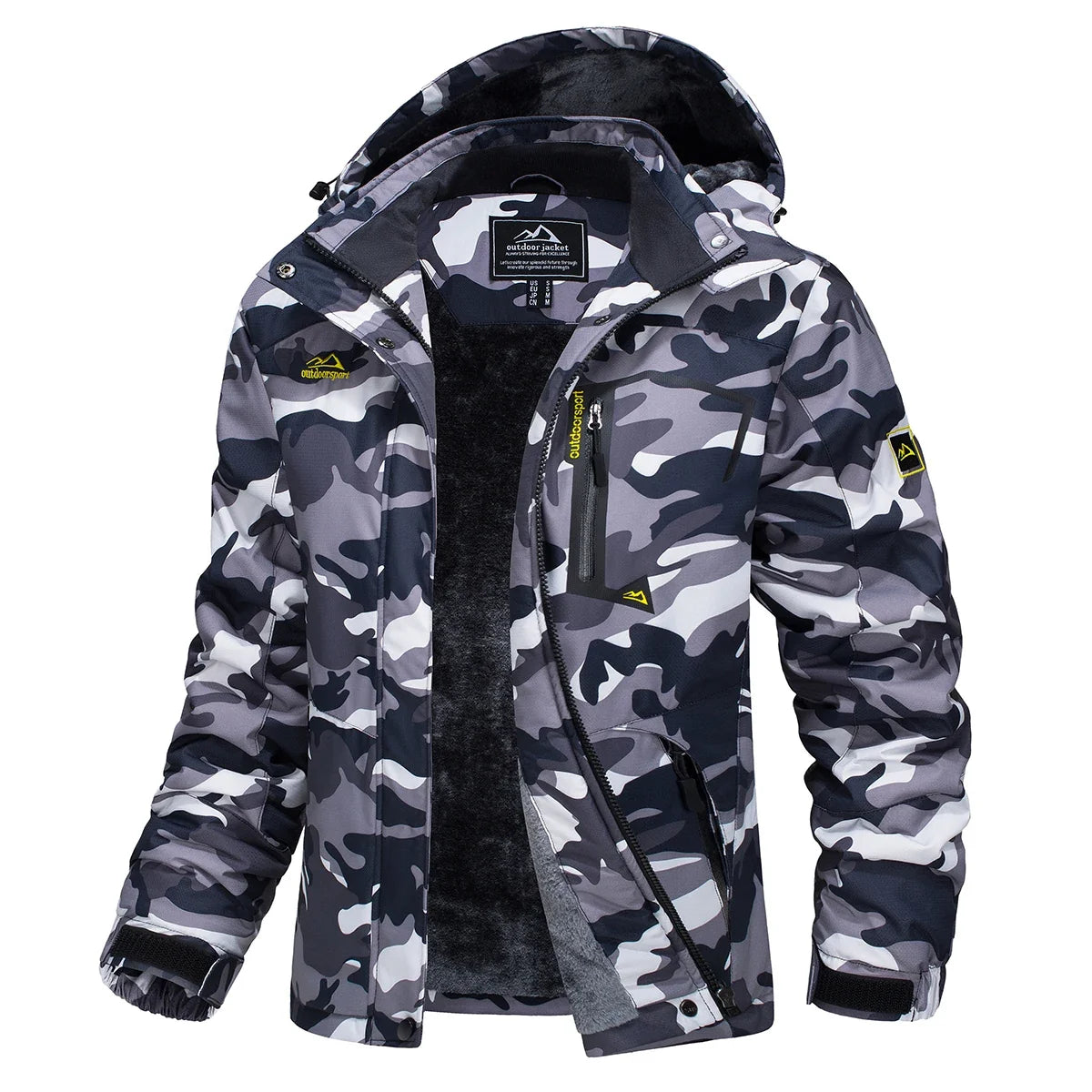 Parka femme imperméable doublure polaire capuche intégrée coupe-vent