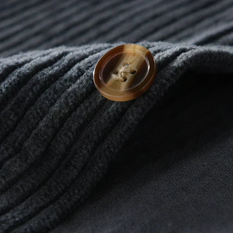 Chemise velours côtelé homme col classique style élégant