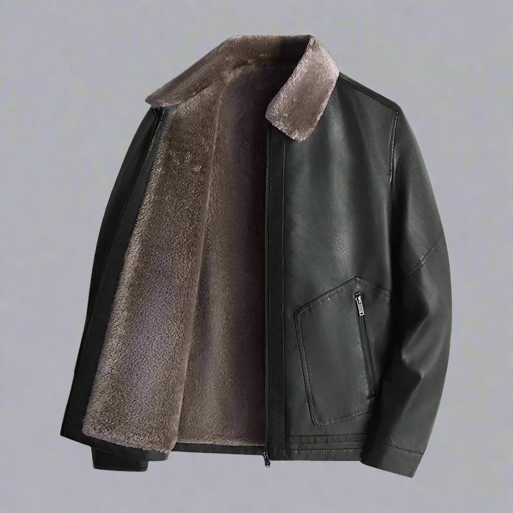 Veste cuir homme style cavalier robuste caractère affirmé