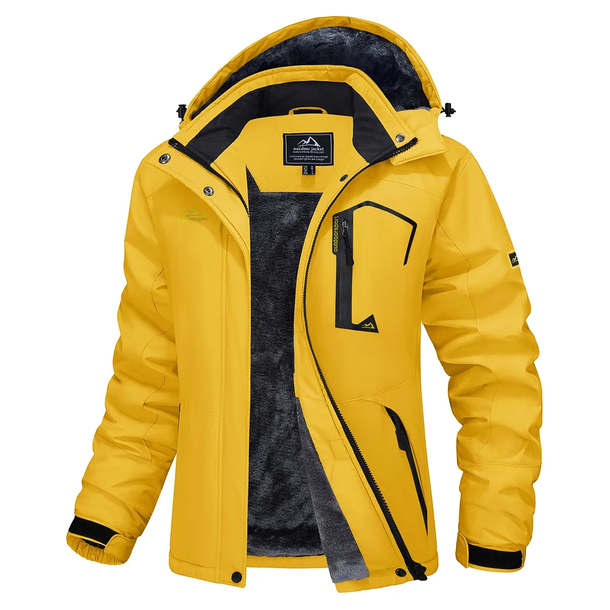 Parka femme imperméable doublure polaire capuche intégrée coupe-vent
