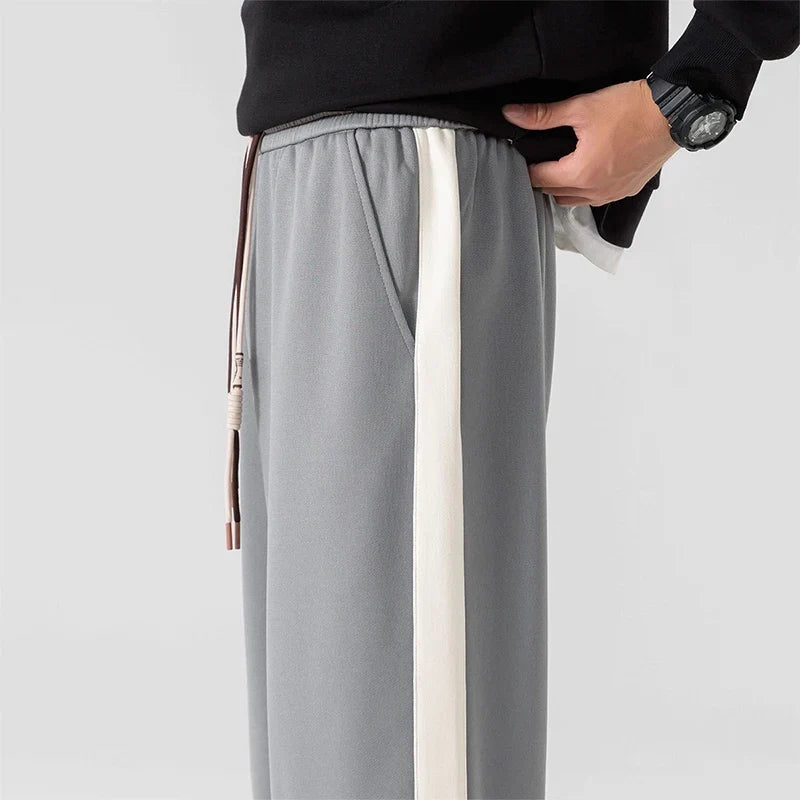 Pantalón ligero y transpirable para hombre, de corte holgado, con bolsillos, para estar en casa