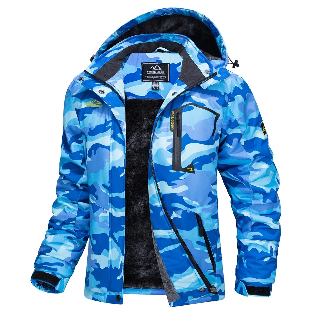 Parka femme imperméable doublure polaire capuche intégrée coupe-vent