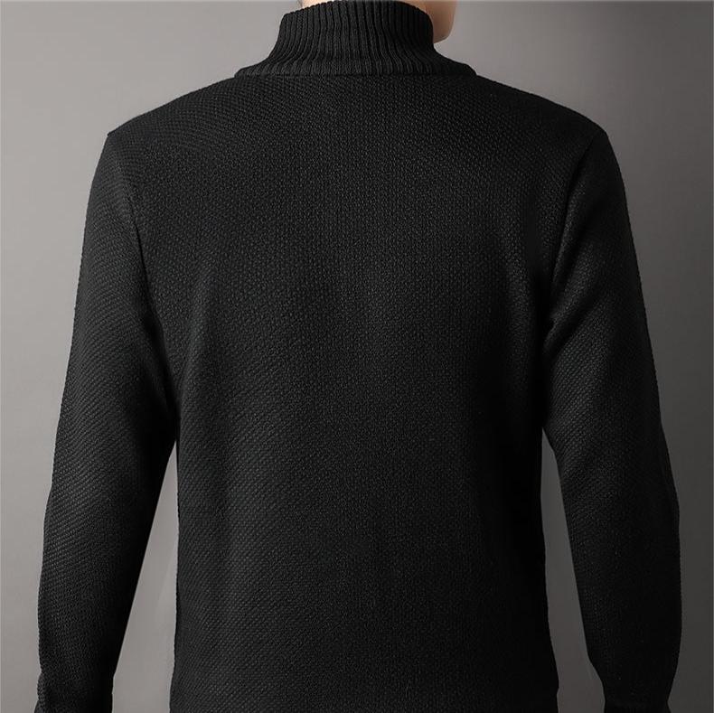 Men's lightweight textured knit jacket for mid-season wear
