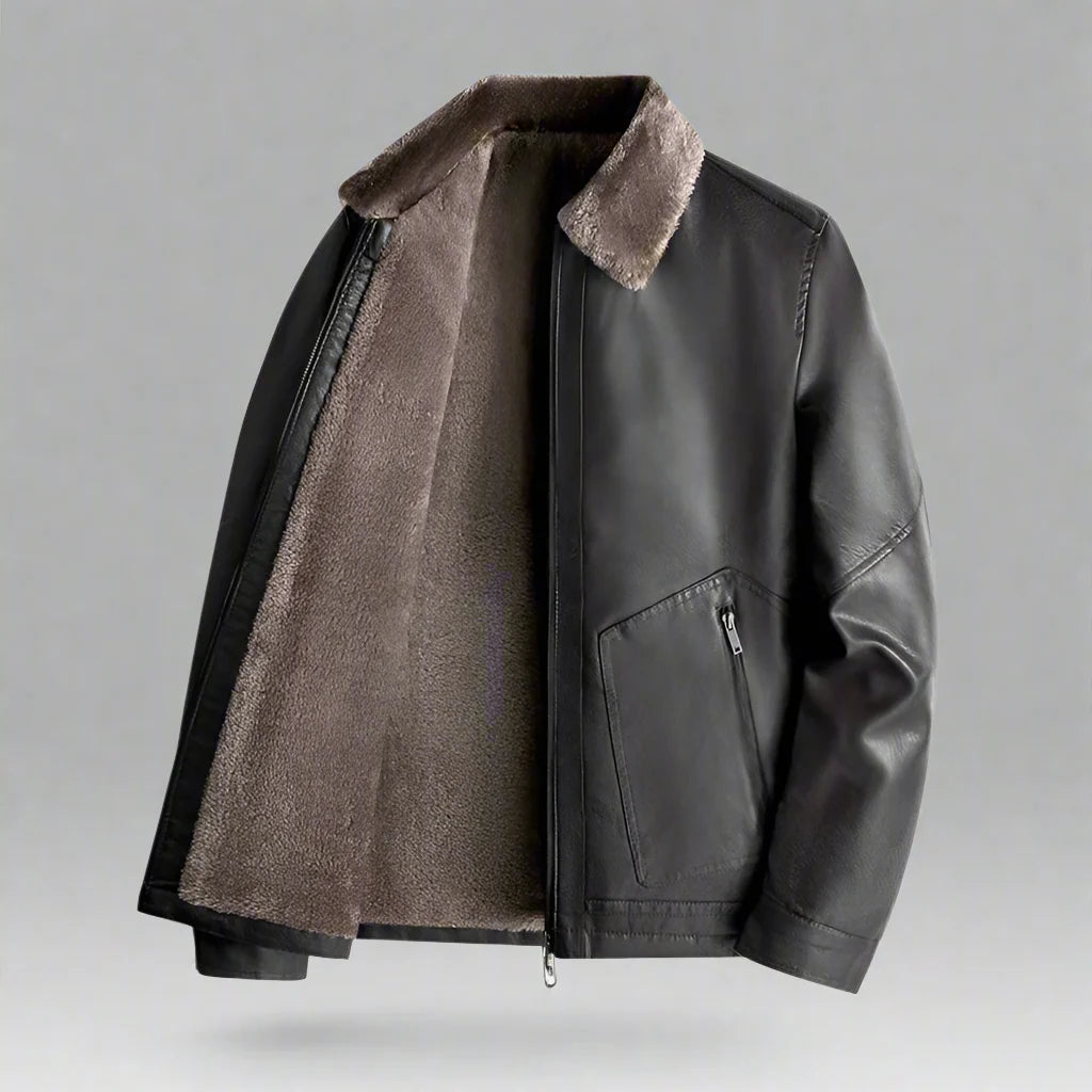 Veste cuir homme style cavalier robuste caractère affirmé