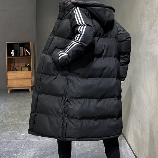 Manteau long homme capuche protection hivernale maximale