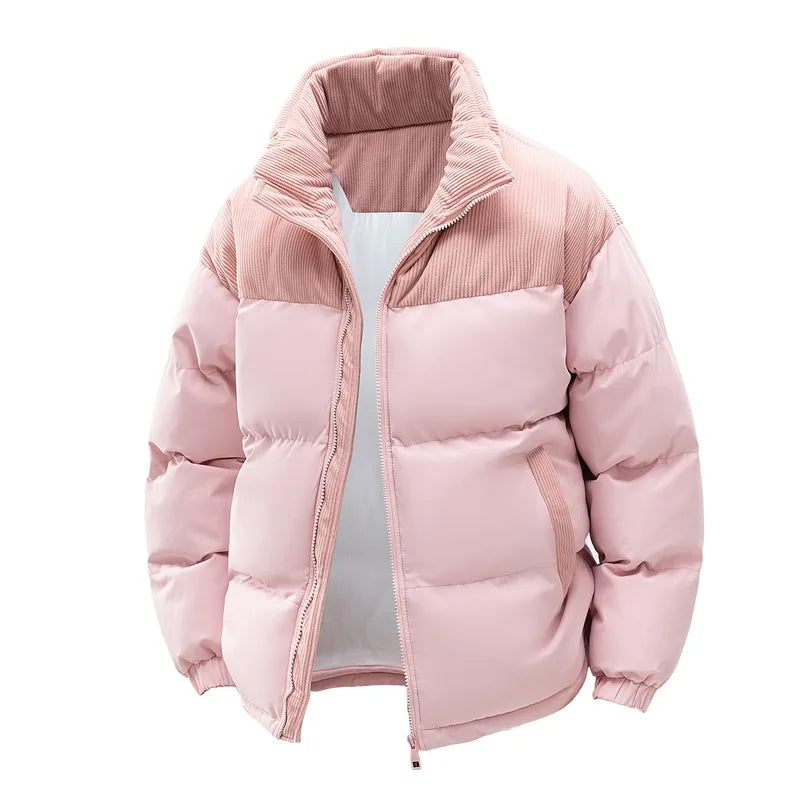 Chaqueta acolchada para hombre, amplia, con capucha, cremallera y forro polar, para el día a día