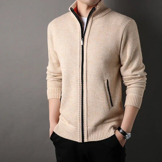Veste maille tricot homme structure légère mi-saison