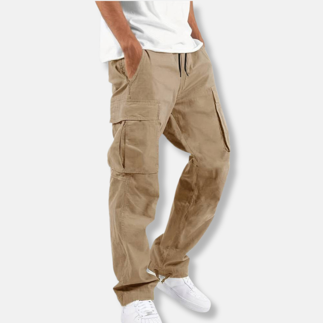 Pantalon Cargo en Coton Taille à Cordon pour Homme