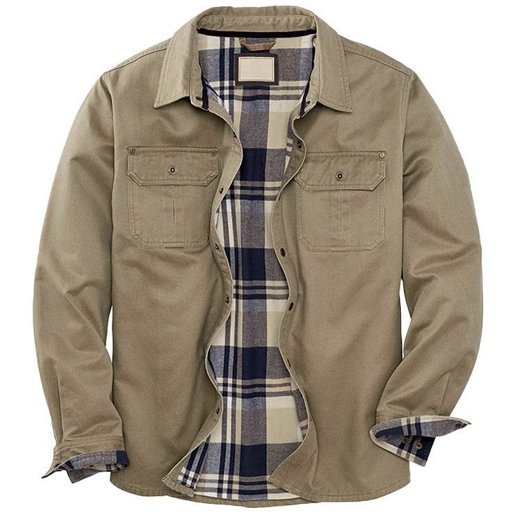 Men’s waxed fabric trucker jacket, waterproof and wind-resistant