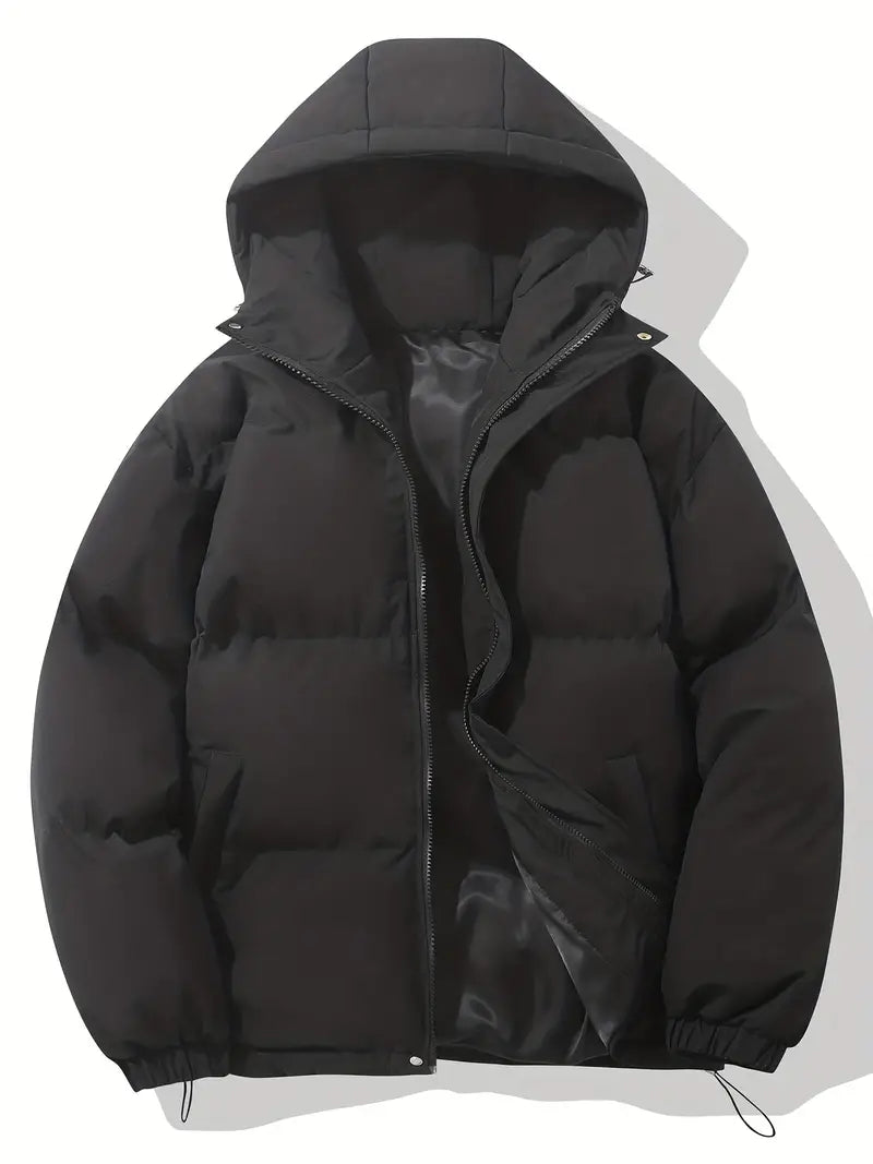Chaqueta acolchada de invierno para hombre, con capucha integrada y aislamiento térmico